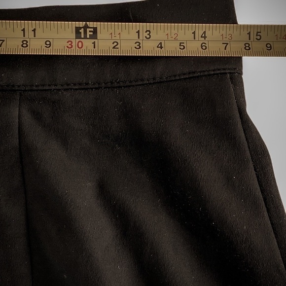 NWT H&M Black Button Front High-Rise Faux Suede Y2K Skirt Size 10 - Picture 7 of 11